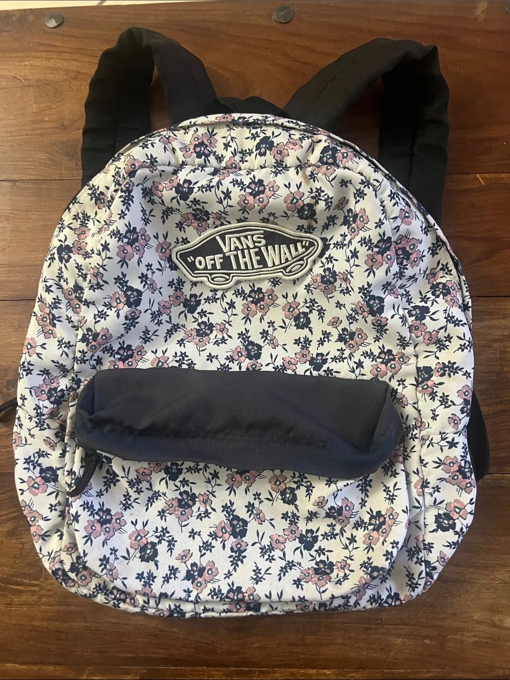Vans Floral Backpack in Pink and Black